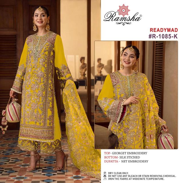 Ramsha R 1085 K To N Ready Made Pakistani Suits Wholesale catalog