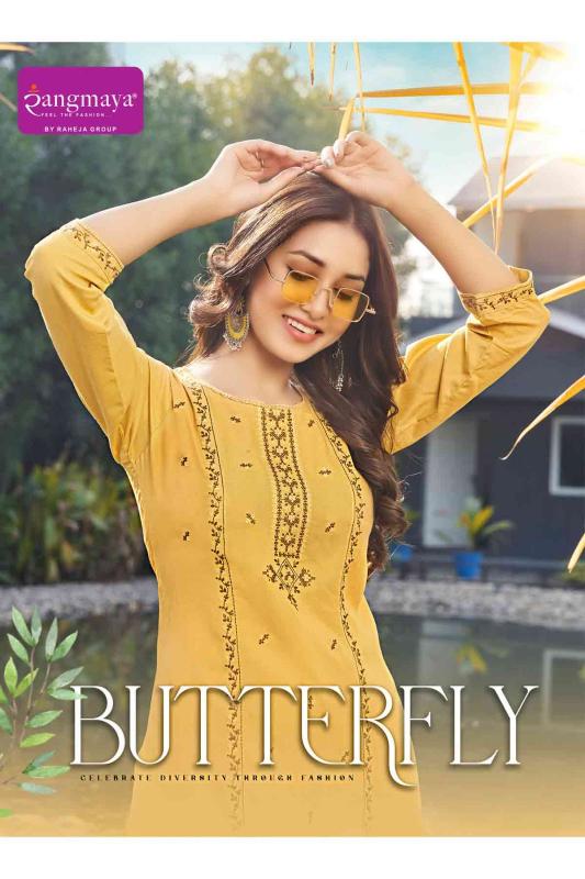 Rangmaya Butterfly short kurti manufacturers in surat