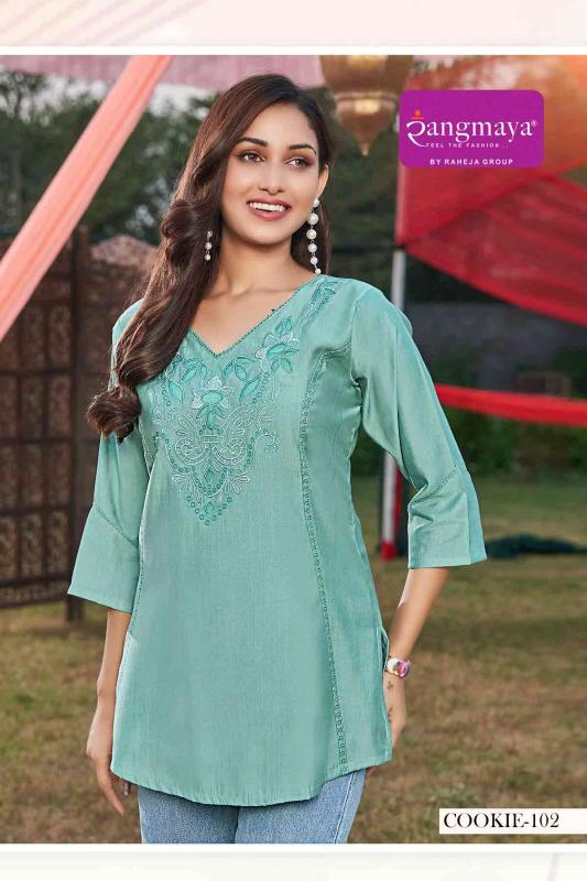 Rangmaya Cookie Catalog kurti tops amazon india