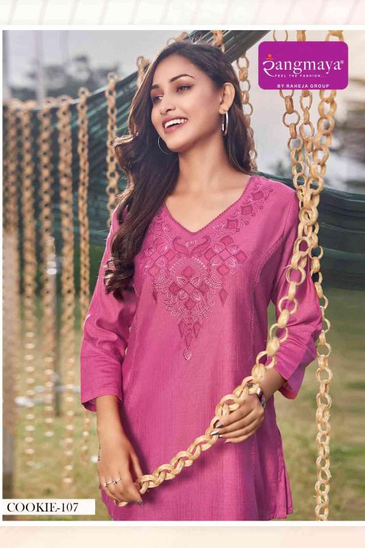 Rangmaya Cookie Catalog kurti tops amazon india