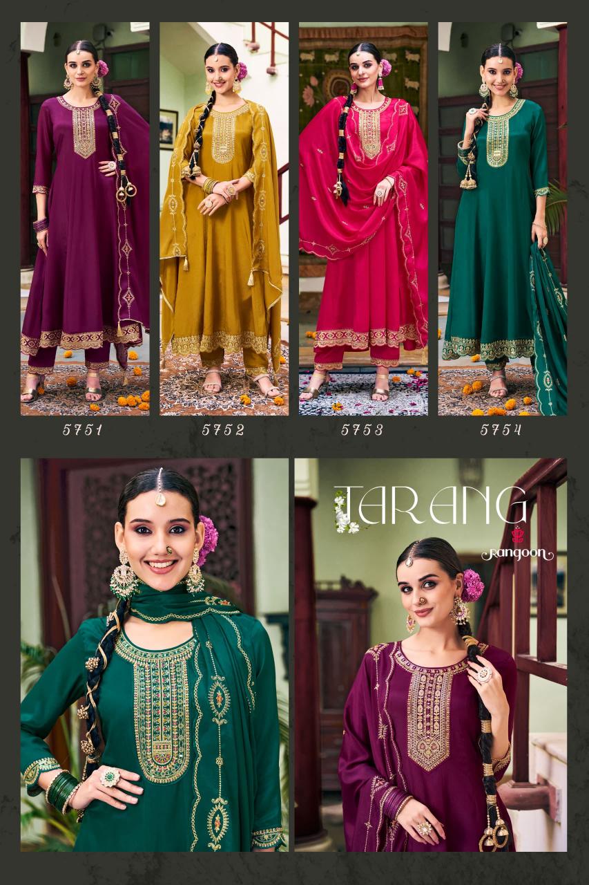 Rangoon Tarang Catalog Chinon Silk kurti online in surat and kurti manufacturer janasya surat gujarat