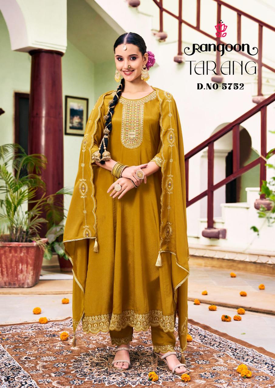 Rangoon Tarang Catalog Chinon Silk kurti online in surat and kurti manufacturer janasya surat gujarat