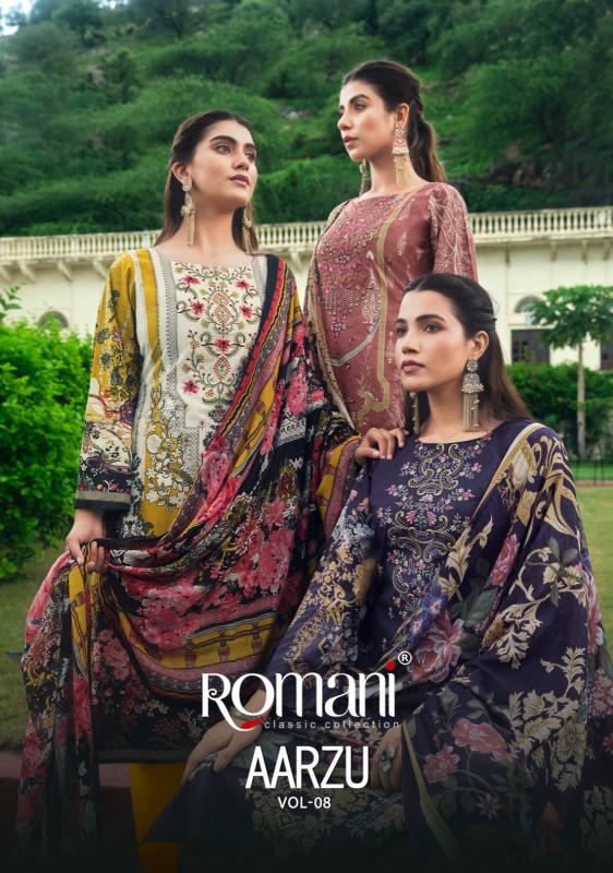 Romani Aarzu Vol 8 buy at online cotton dress material wholesale price in mumbai