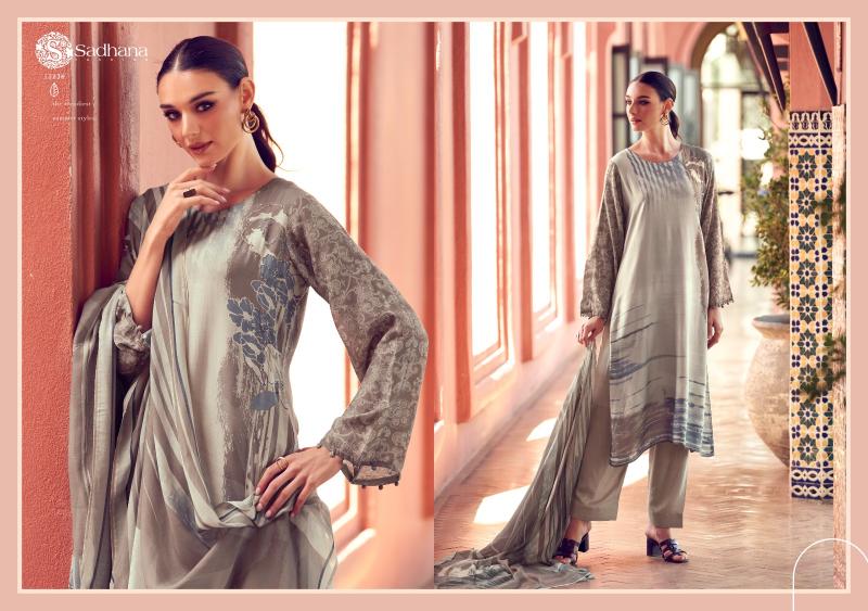 Sadhana Fashion Liyanaa Catalog Pure Musline Silk Digital print Wholesale 