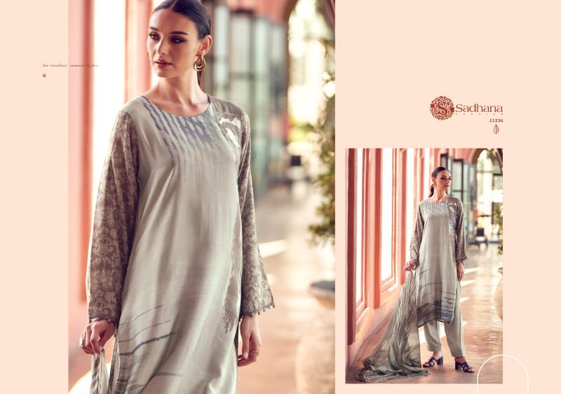 Sadhana Fashion Liyanaa Catalog Pure Musline Silk Digital print Wholesale 