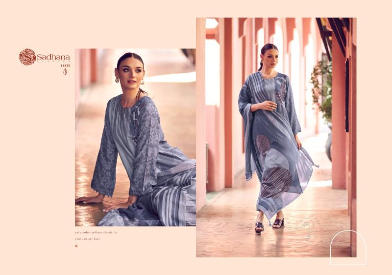 Sadhana Fashion Liyanaa Catalog Pure Musline Silk Digital print Wholesale 