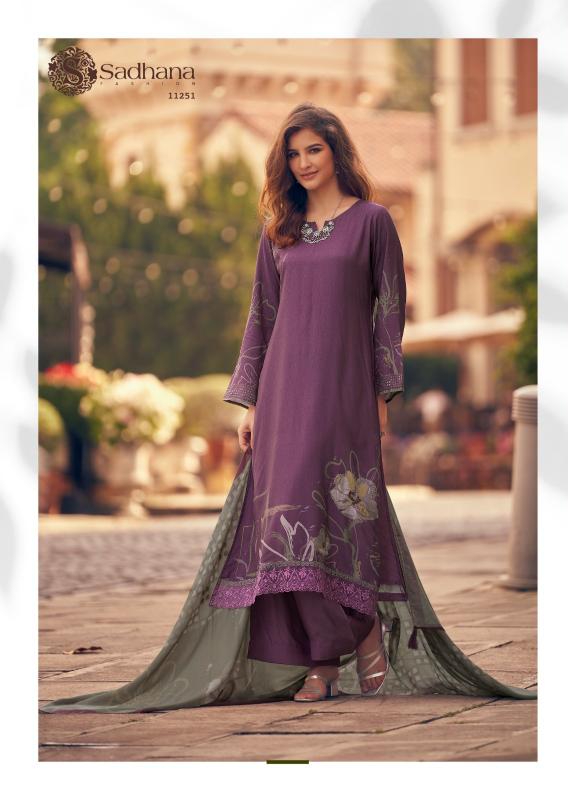 Sadhana Fashion Zariya Pure Musline Silk Salwar Kameez Wholesale Catalog 