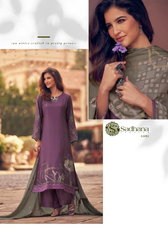 Sadhana Fashion Zariya Pure Musline Silk Salwar Kameez Wholesale Catalog 