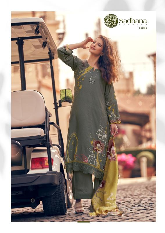 Sadhana Fashion Zariya Pure Musline Silk Salwar Kameez Wholesale Catalog 