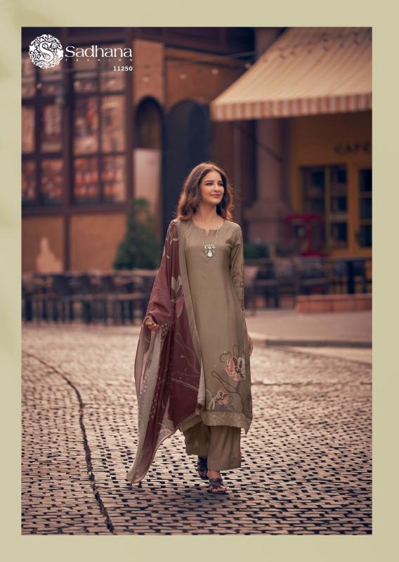 Sadhana Fashion Zariya Pure Musline Silk Salwar Kameez Wholesale Catalog 