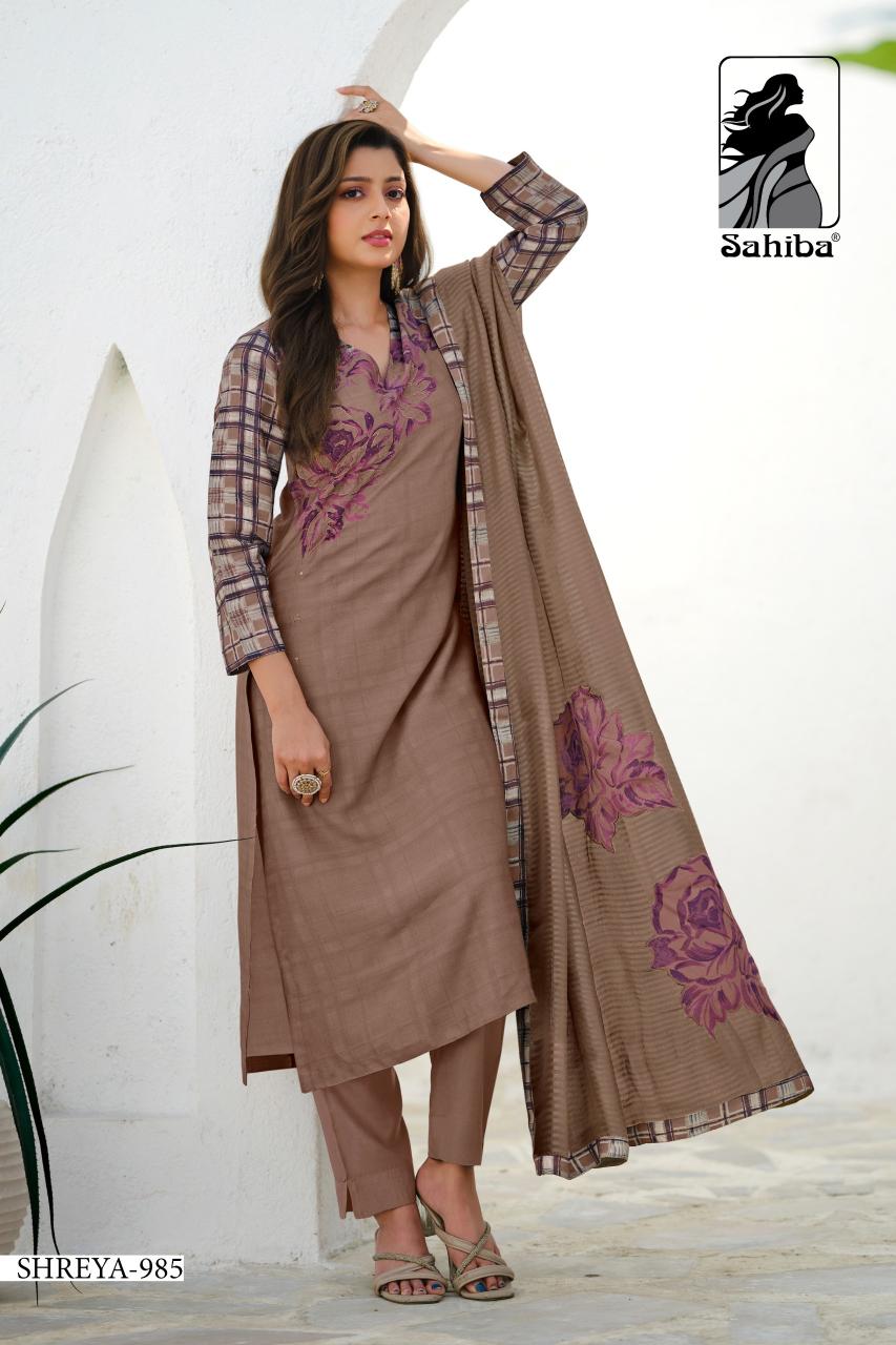 Sahiba Shreya unstitched salwar kameez wholesale Catalog 