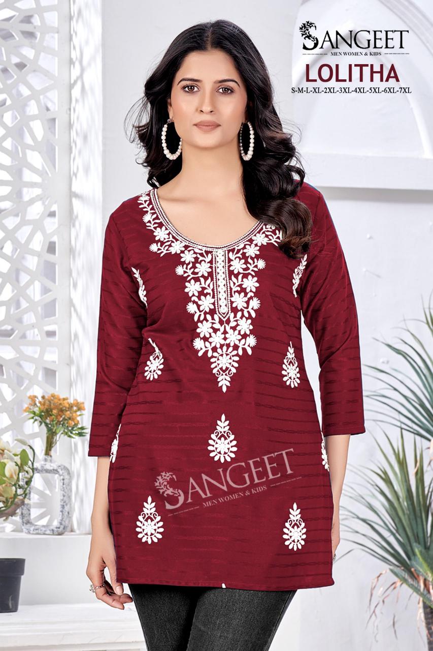 Sangeet Lolitha Catalog rayon kurti manufacturer in surat