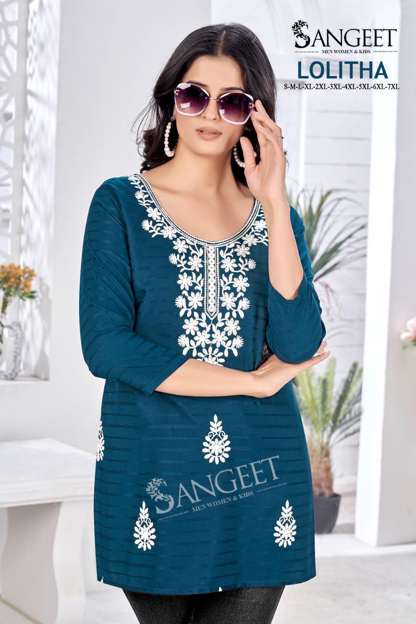 Sangeet Lolitha Catalog rayon kurti manufacturer in surat