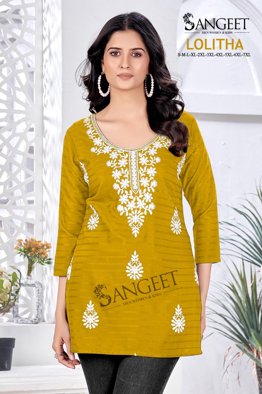 Sangeet Lolitha Catalog rayon kurti manufacturer in surat