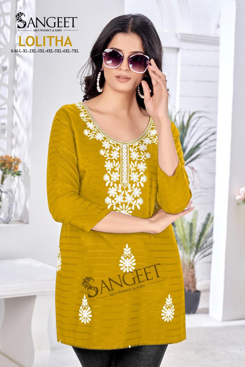 Sangeet Lolitha Catalog rayon kurti manufacturer in surat