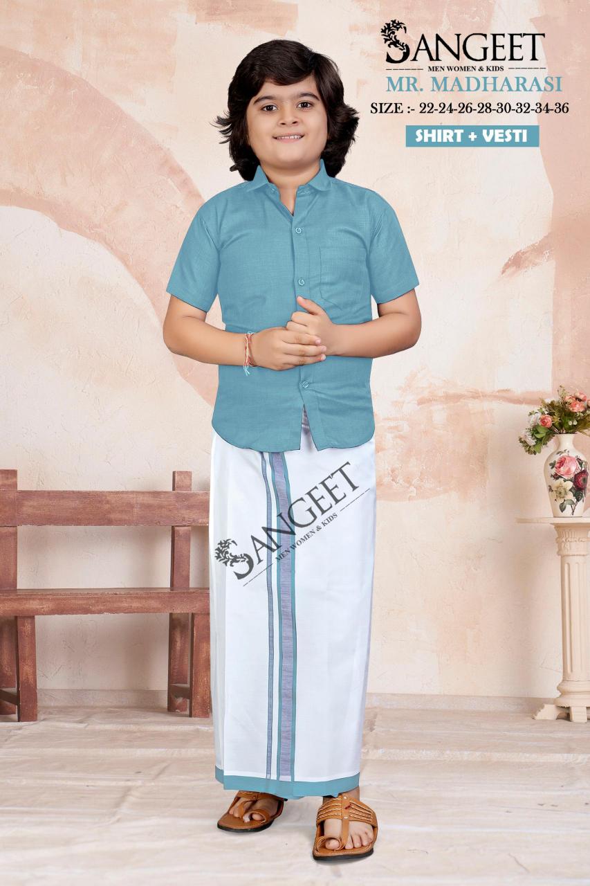 Sangeet Mr Madharasi Boys Cotton Shirt kids wholesale clothing