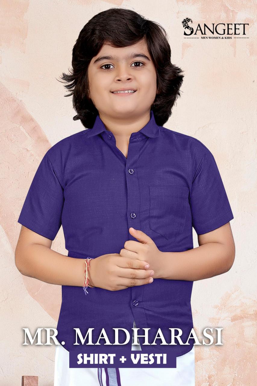 Sangeet Mr Madharasi Boys Cotton Shirt kids wholesale clothing