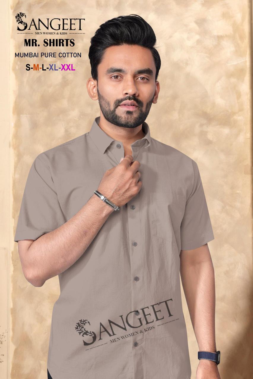 Sangeet Mumbai Pure Cotton mens shirts Wholesale Catalog