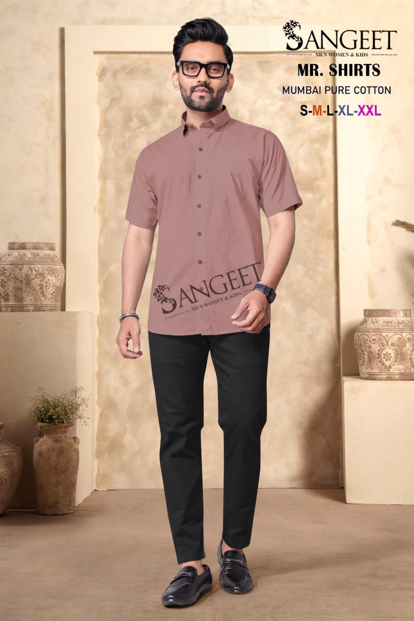 Sangeet Mumbai Pure Cotton mens shirts Wholesale Catalog