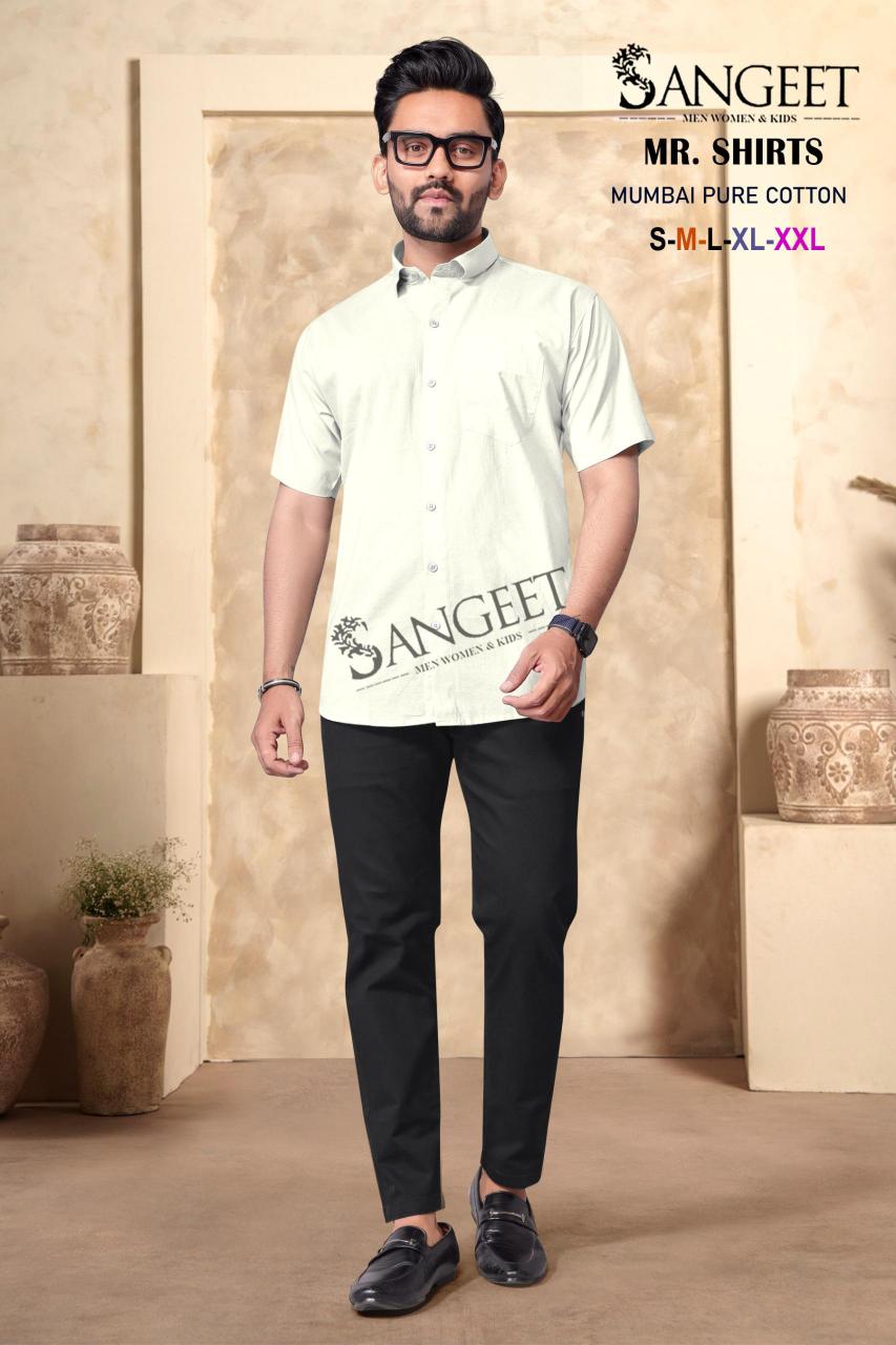 Sangeet Mumbai Pure Cotton mens shirts Wholesale Catalog