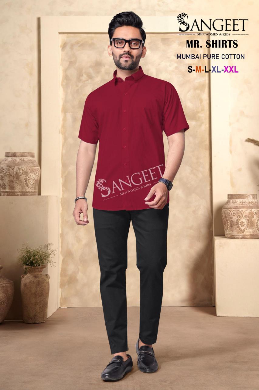 Sangeet Mumbai Pure Cotton mens shirts Wholesale Catalog