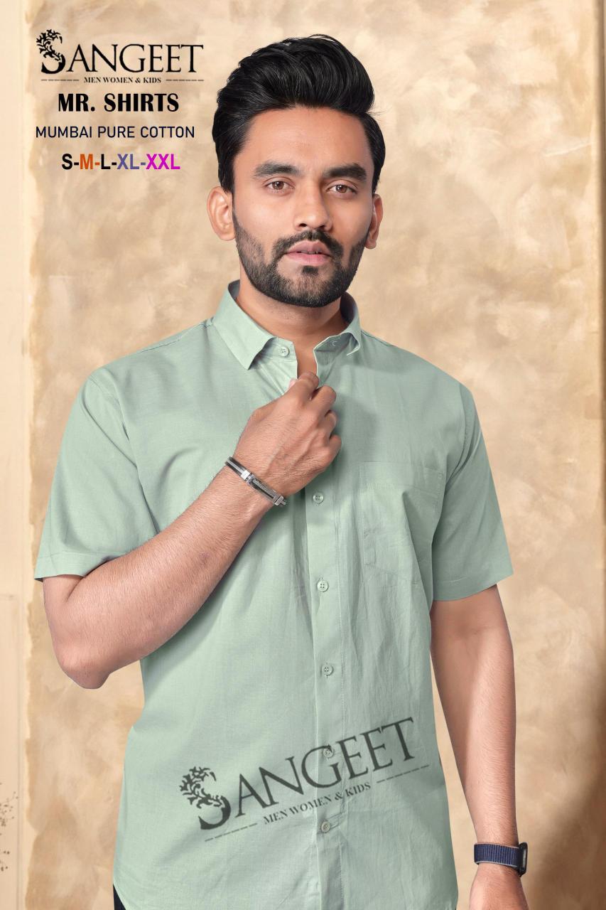 Sangeet Mumbai Pure Cotton mens shirts Wholesale Catalog