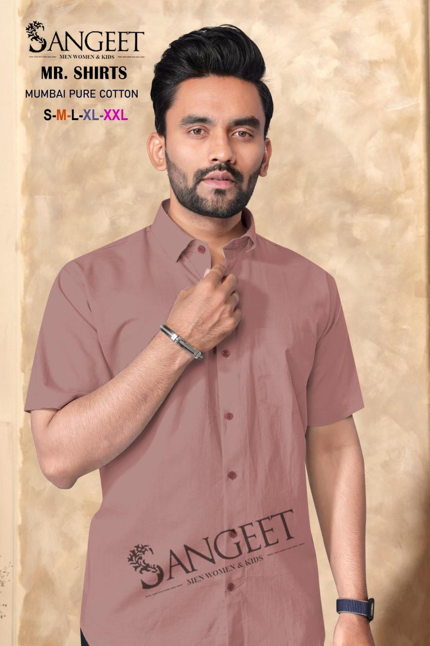 Sangeet Mumbai Pure Cotton mens shirts Wholesale Catalog