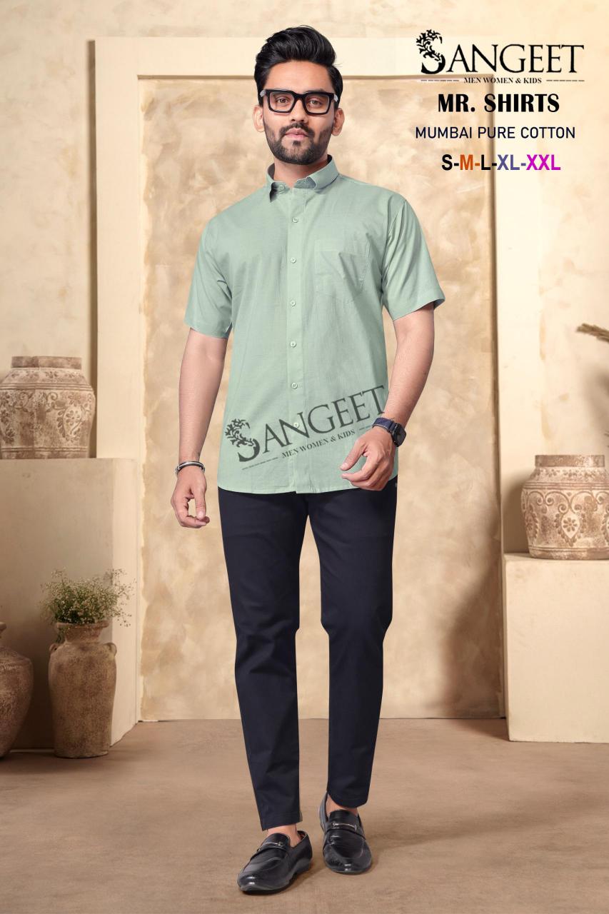 Sangeet Mumbai Pure Cotton mens shirts Wholesale Catalog