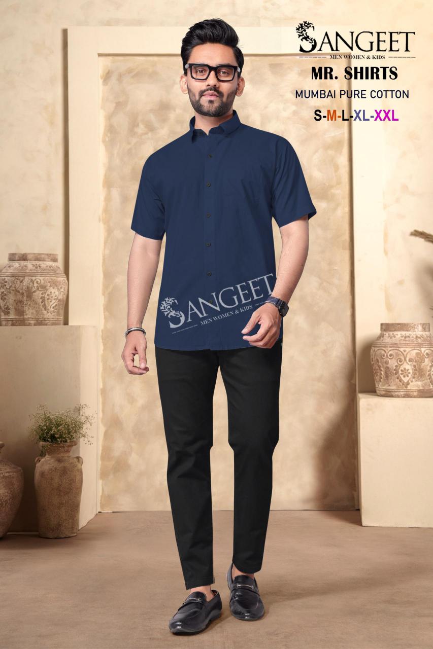 Sangeet Mumbai Pure Cotton mens shirts Wholesale Catalog