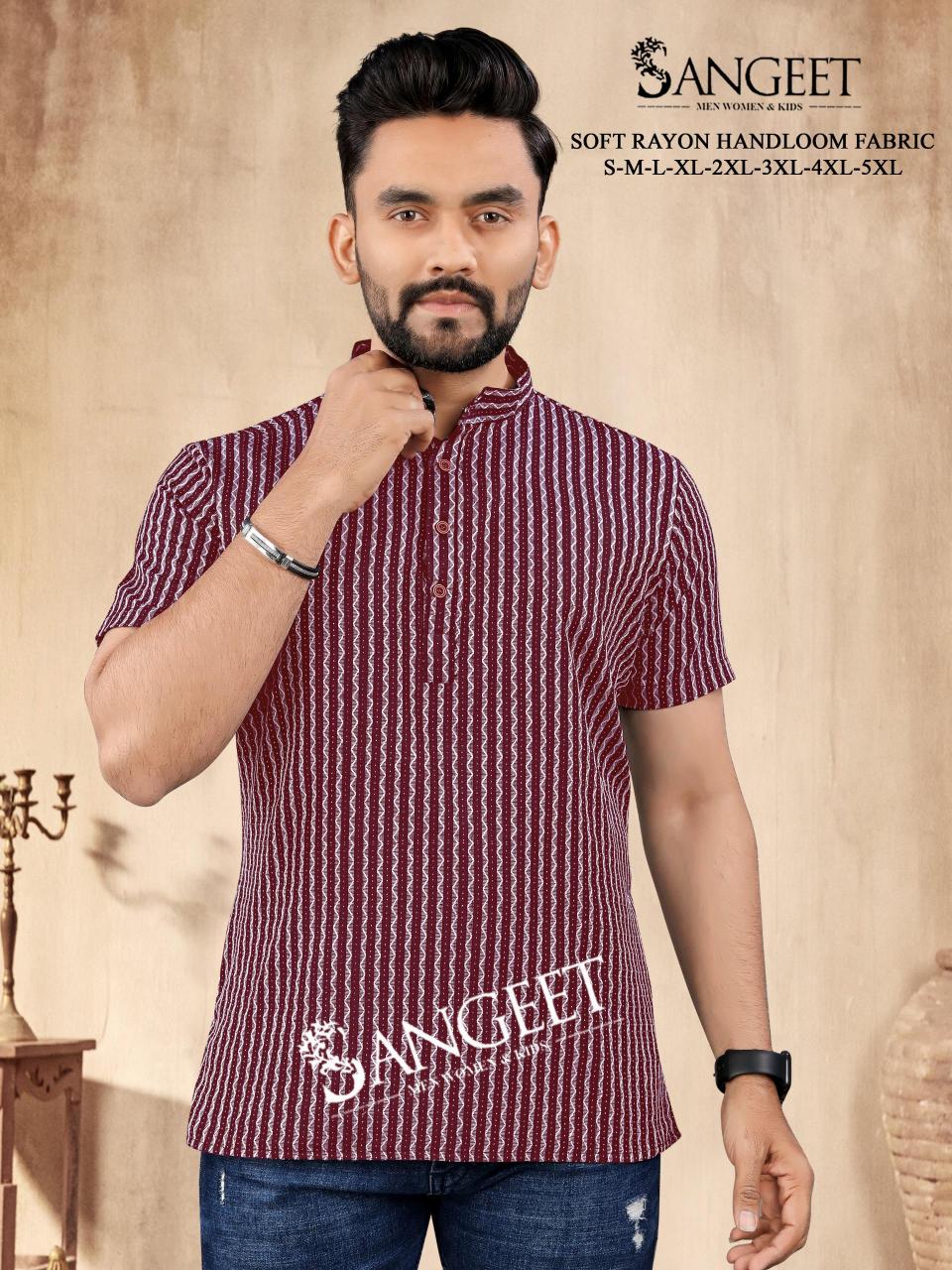 Sangeet Soft Rayon Handloom 1 mens t shirt wholesaler