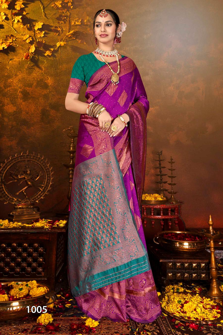 Saroj Ashoka Silk vol.1 soft silk  saree in surat with price wholesale