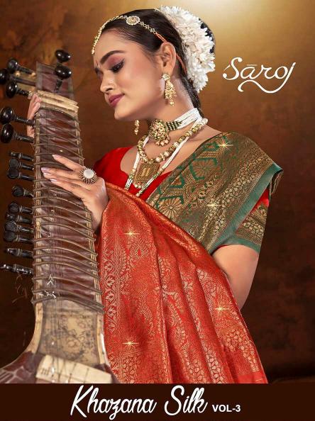 Saroj Khazana Silk vol.3 soft silk  saree in surat with price wholesale