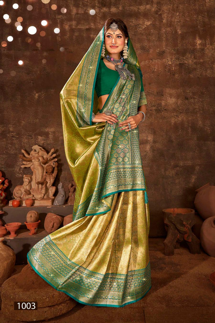 Saroj Sangeeta tissue swarovski vol.1 Tissue silk saree in surat with price wholesale