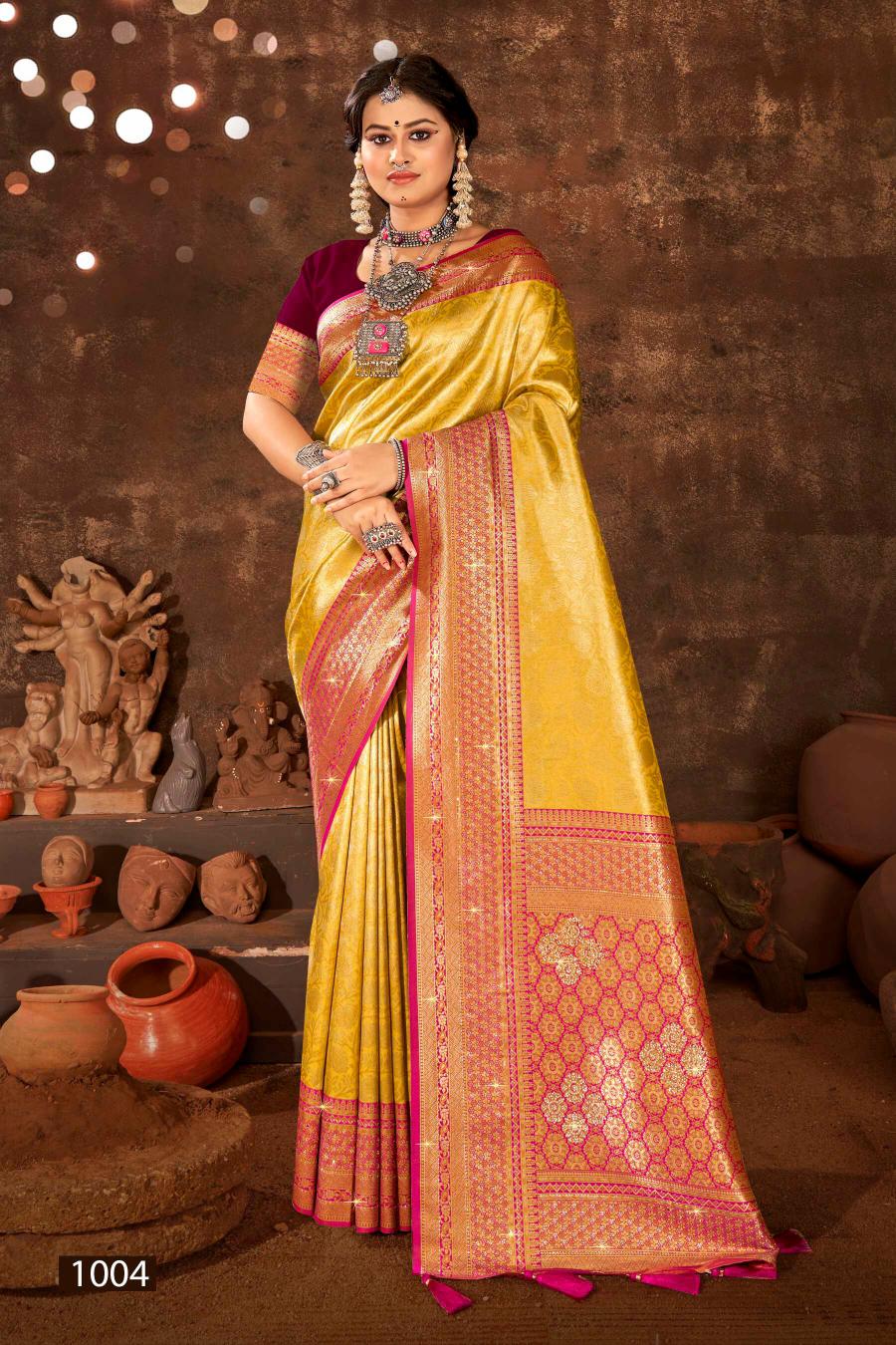 Saroj Sangeeta tissue swarovski vol.1 Tissue silk saree in surat with price wholesale