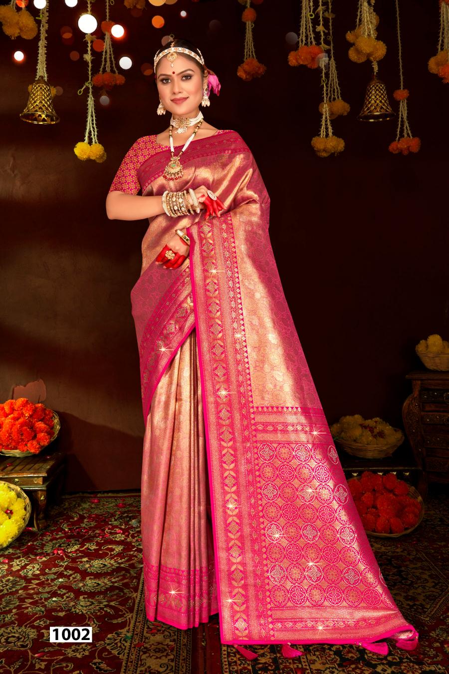 Saroj Sangeeta tissue swarovski vol.4 Tissue silk saree in surat with price wholesale