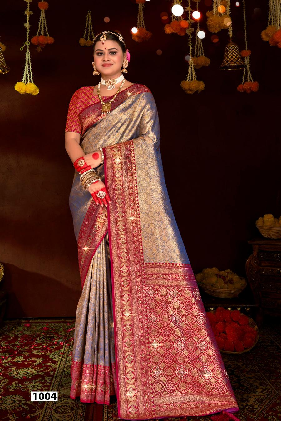 Saroj Sangeeta tissue swarovski vol.4 Tissue silk saree in surat with price wholesale