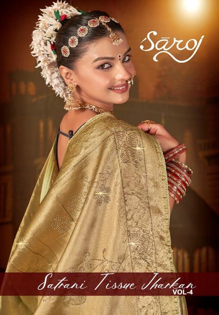 Saroj Satrani tissue jharkan vol.4 tissue silk saree in surat with price wholesale