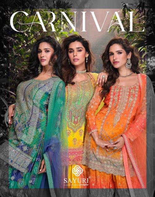 Sayuri Carnival Premium Real Chinon Silk Salwar Kameez Wholesale Catalog