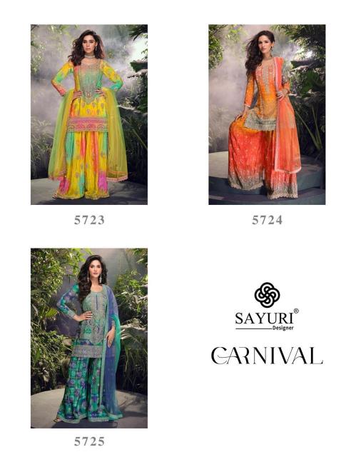 Sayuri Carnival Premium Real Chinon Silk Salwar Kameez Wholesale Catalog