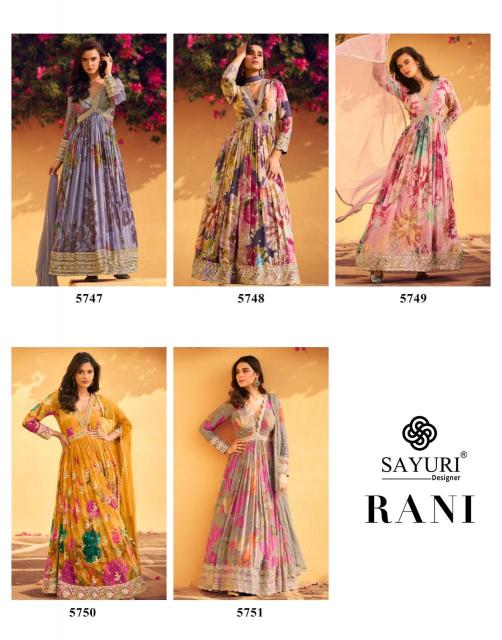 Sayuri Rani Catalog Premium Real Chinon Silk Salwar Suits