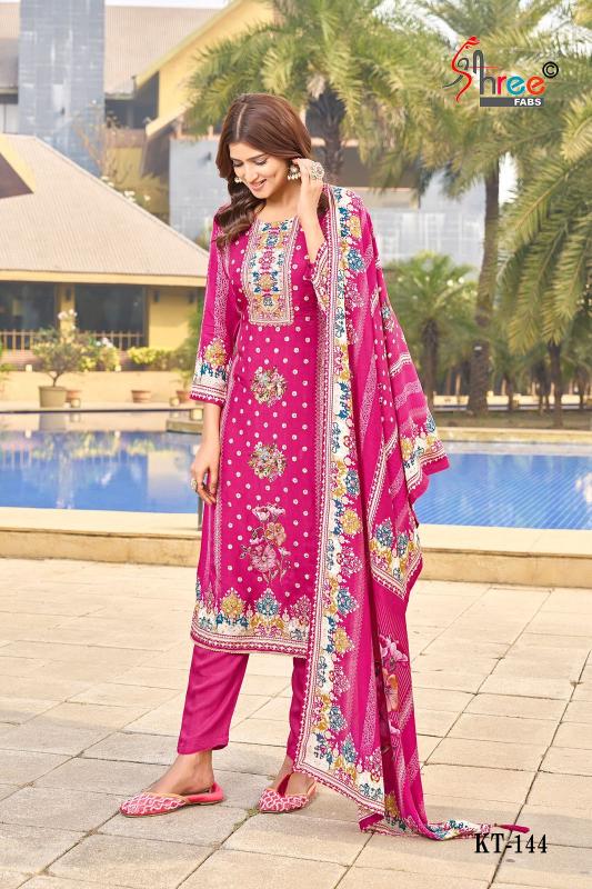 Shree Fab Kt 144 Catalog pakistani suit neck design