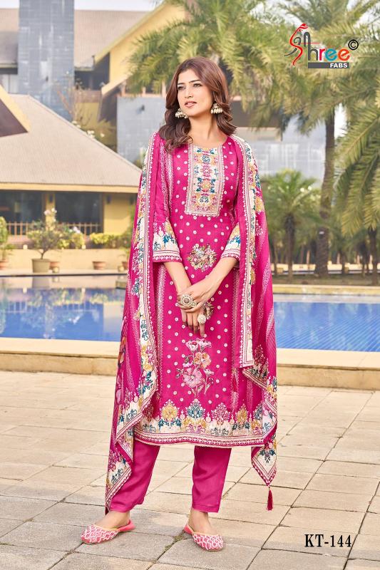 Shree Fab Kt 144 Catalog pakistani suit neck design