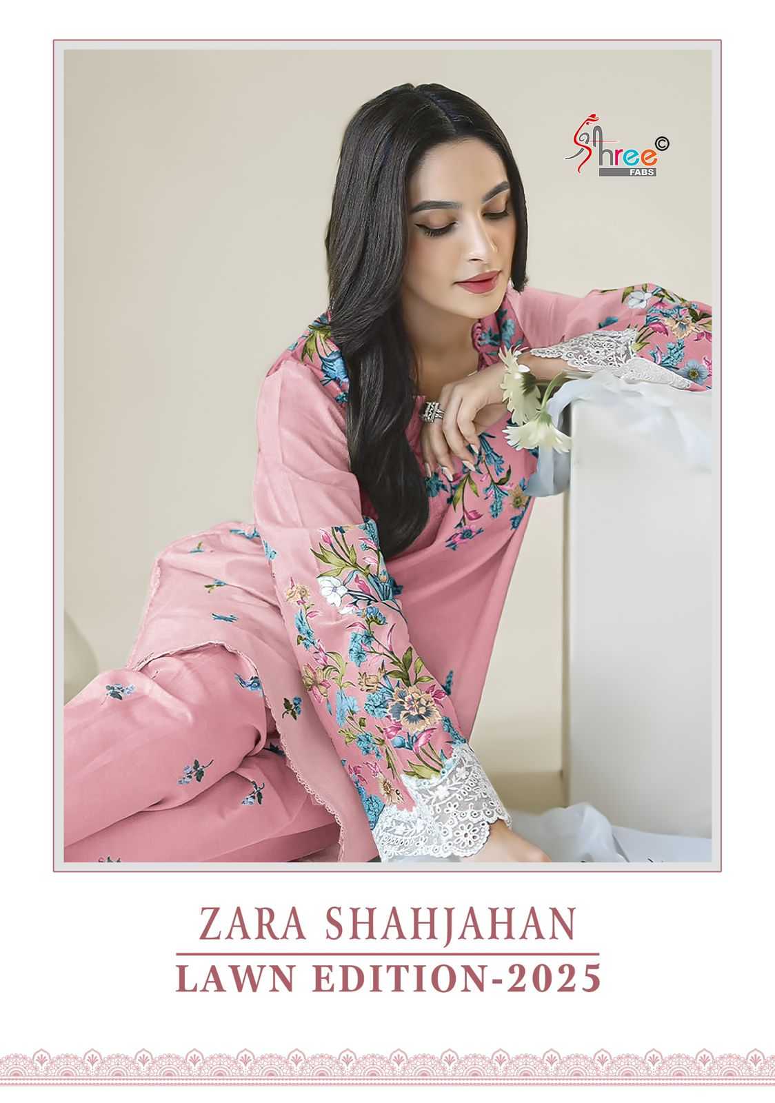 Shree Fab Zara Shahjahan Lawn Edition 25 pakistani style pathani suit