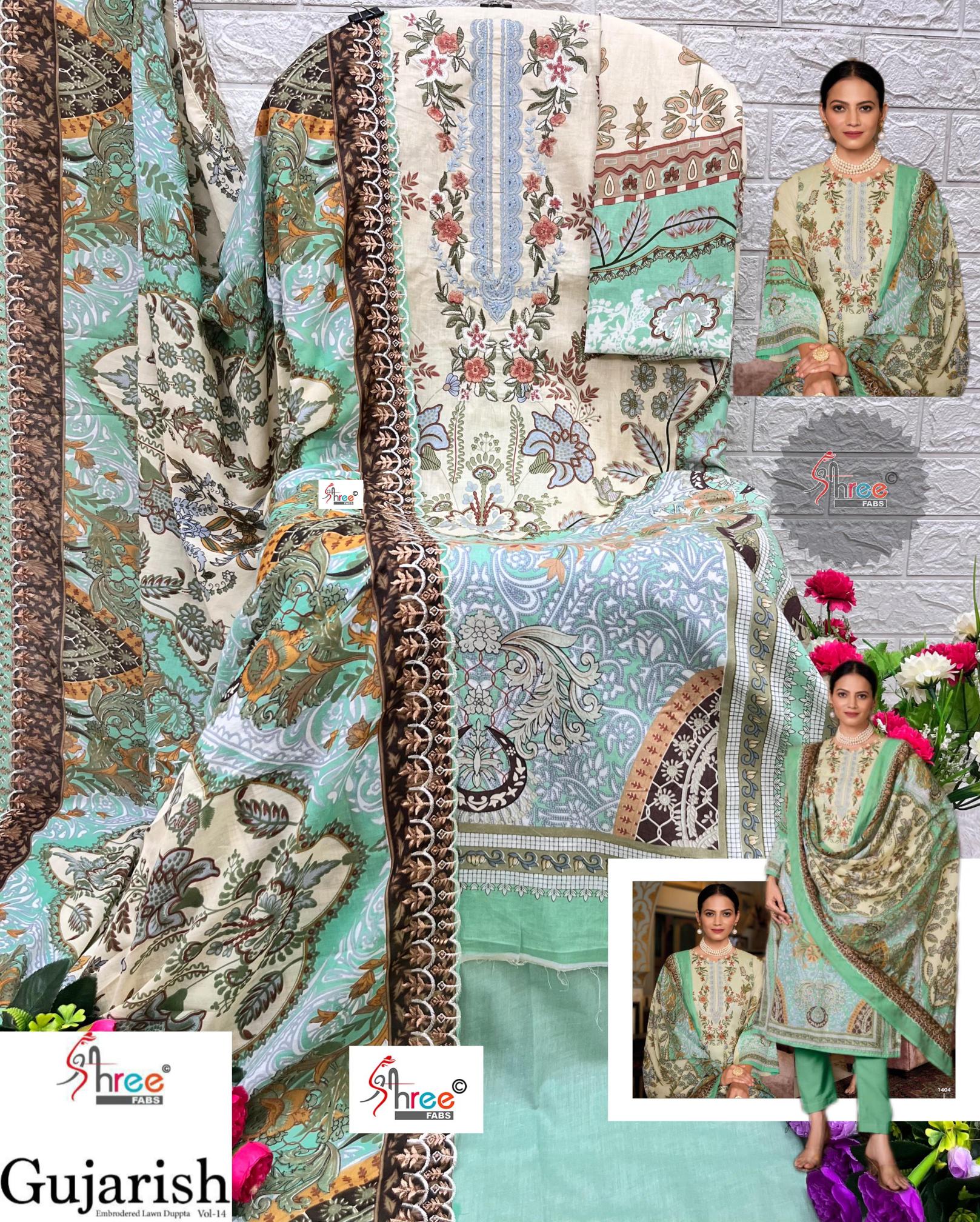 Shree Fabs Gujarish Vol 14 Nx Catalog blue pakistani suit