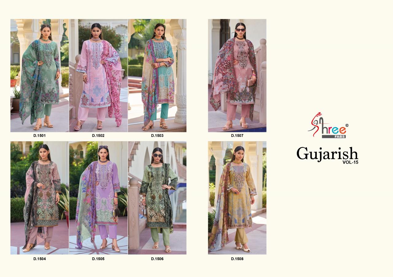 Shree Fabs Gujarish Vol 15 Catalog pakistani cotton suits with pants