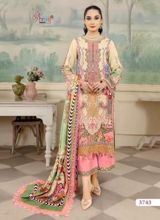 Shree Fabs Jade Bliss Remix Catalog Cotton Dupatta Pakistani suit set