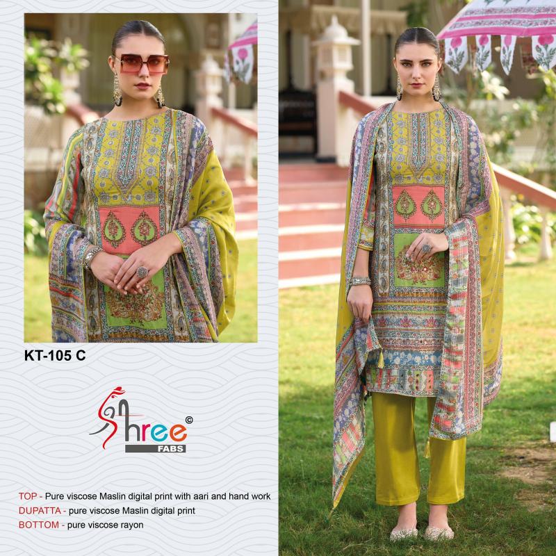 Shree Fabs Kt 105 wholesale unstitched salwar kameez material