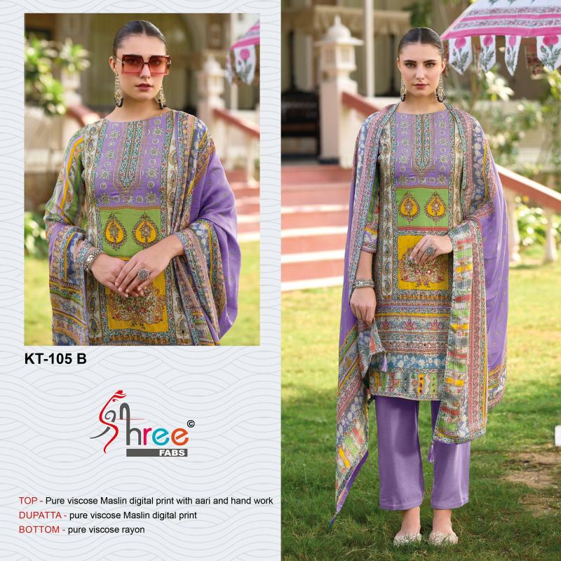 Shree Fabs Kt 105 wholesale unstitched salwar kameez material