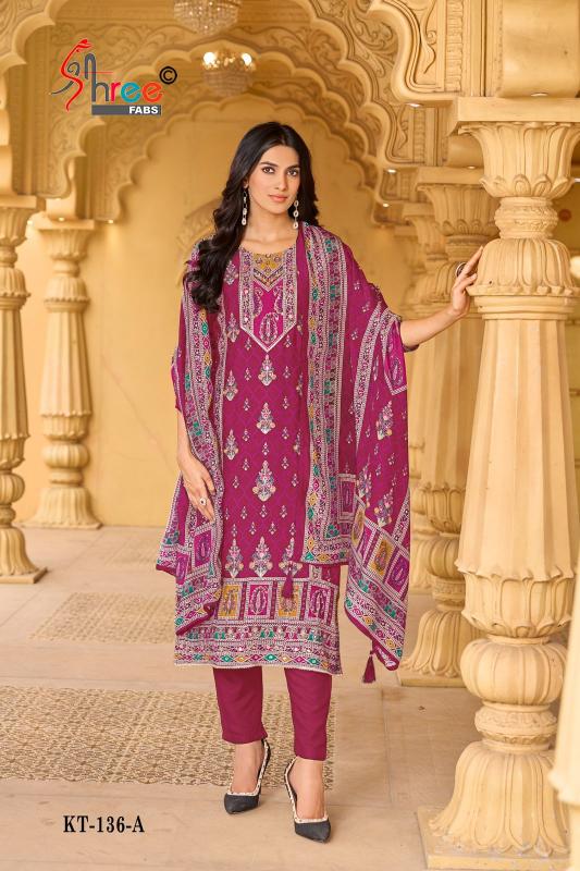 Shree Fabs KT 136 Pure viscous Maslin digital print Pakistani Suit Wholesale Catalog