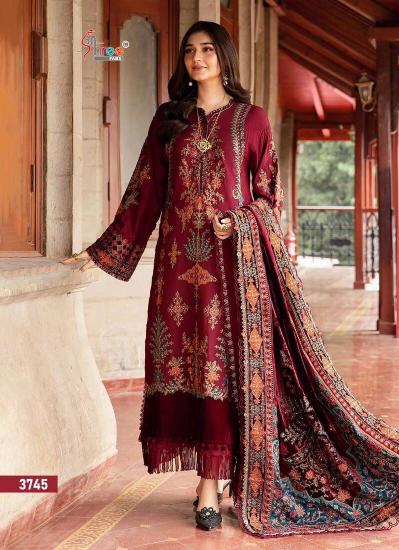 Shree Fabs Maria B Luxe 3745 To 3747 Cotton Dupatta Pakistani Suit Wholesale Catalog